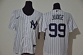 Youth Yankees 99 Aaron Judge White Nike Cool Base Jersey,baseball caps,new era cap wholesale,wholesale hats